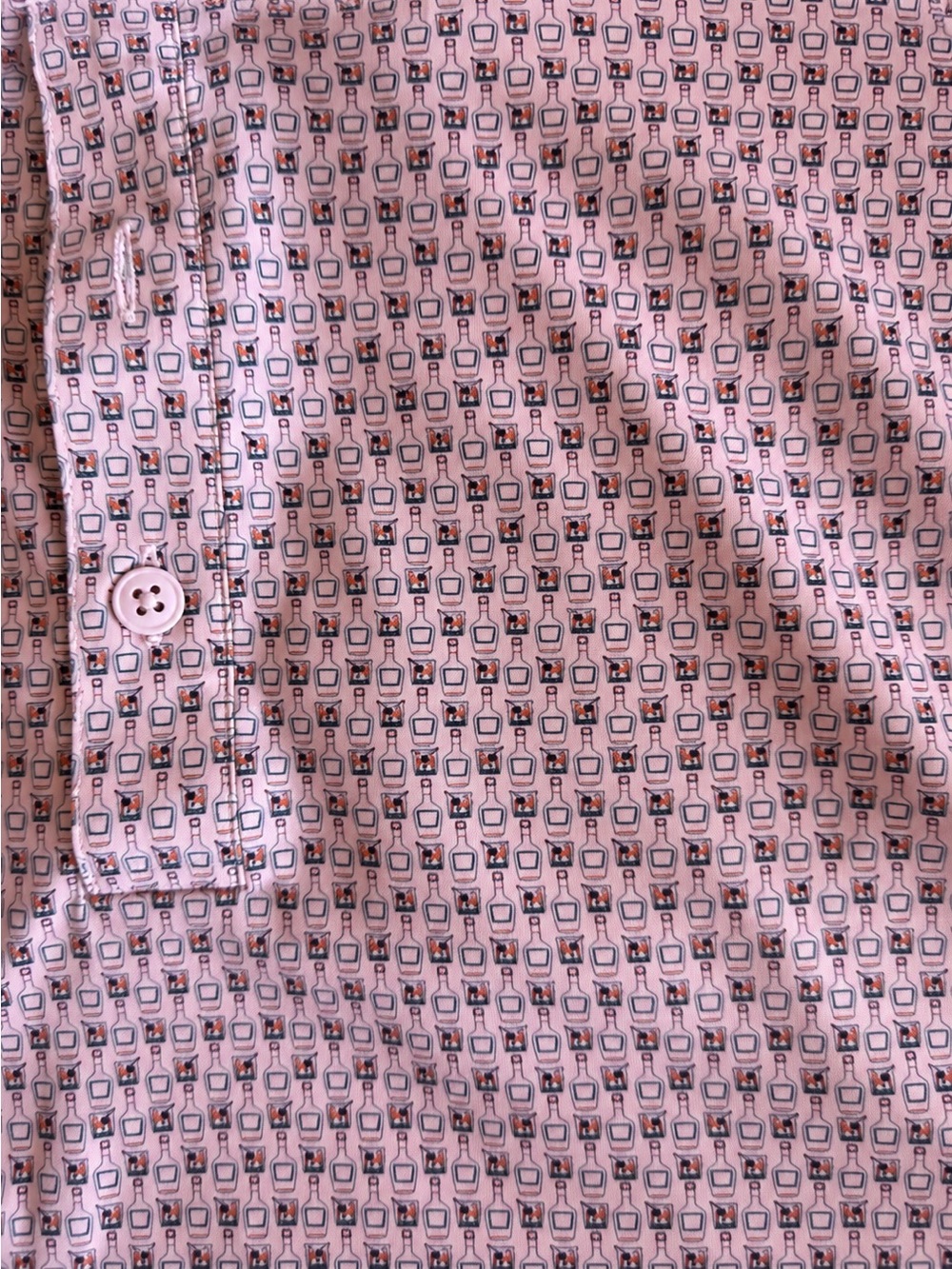Walter Hagen Cocktail Print Golf Polo XXL NWT Pink Performance Stretch Shirt